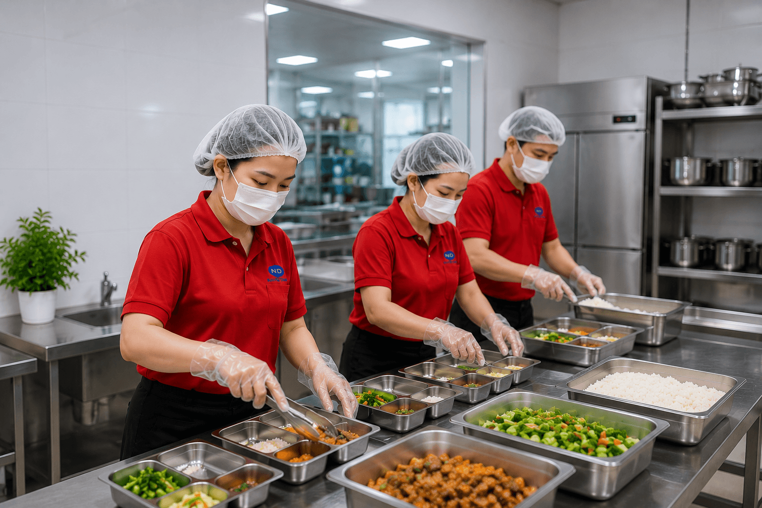 Khu vực chuẩn bị và chế biến bữa ăn